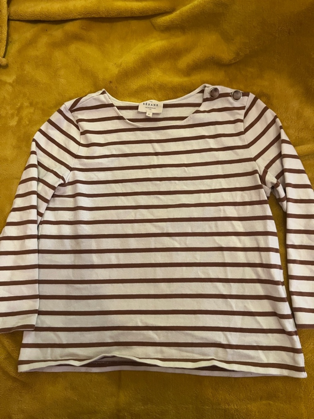 Sezane Colette Marineire in Camel/Ecru